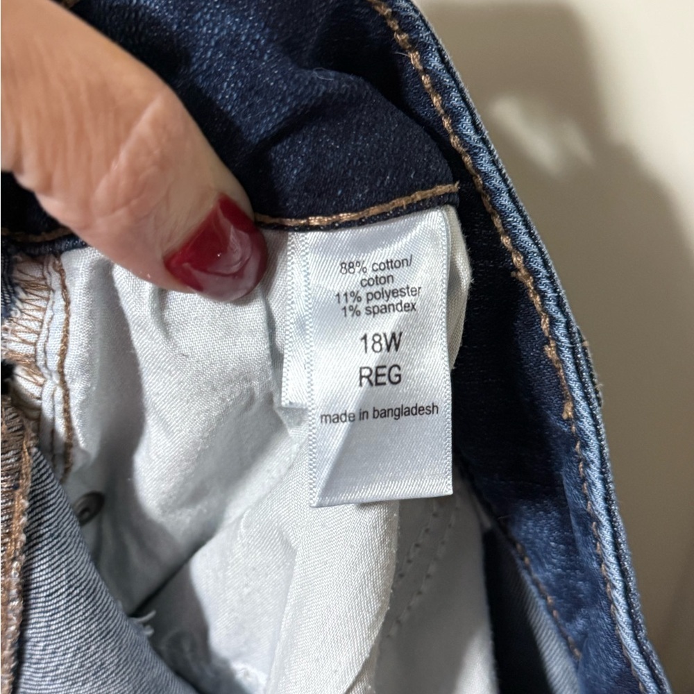 Maurices mjeans Mid Rise Slim Boot Classic Blue Women's Jeans Size 18W - Picture 10 of 11